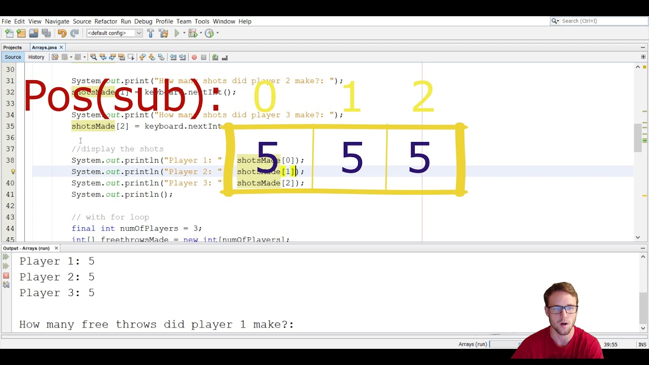 How to use arrays in JAVA - 2019 - Beginner - YouTube