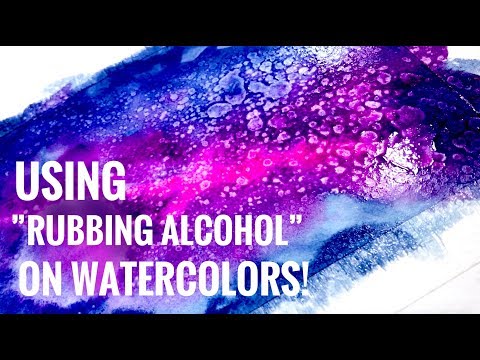 Rubbing Alcohol Watercolor Technique