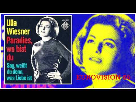 1965 ULLA WIESNER Eurovision version studio PARADIES WO BIST DU