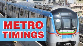 Hyderabad Metro Timings