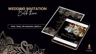 [Batik-01] Undangan Pernikahan Digital Tema Batik | Basic/ 2D Animation