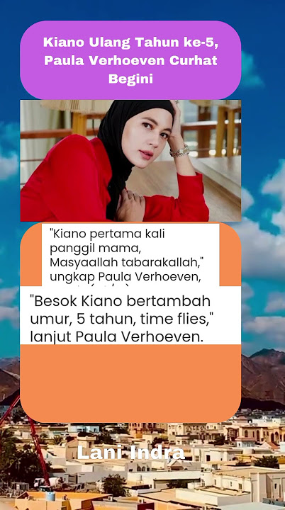 Kiano Ulang Tahun ke-5, Paula Verhoeven Curhat Begini #paulaverhoeven  #baimwong #shorts - YouTube