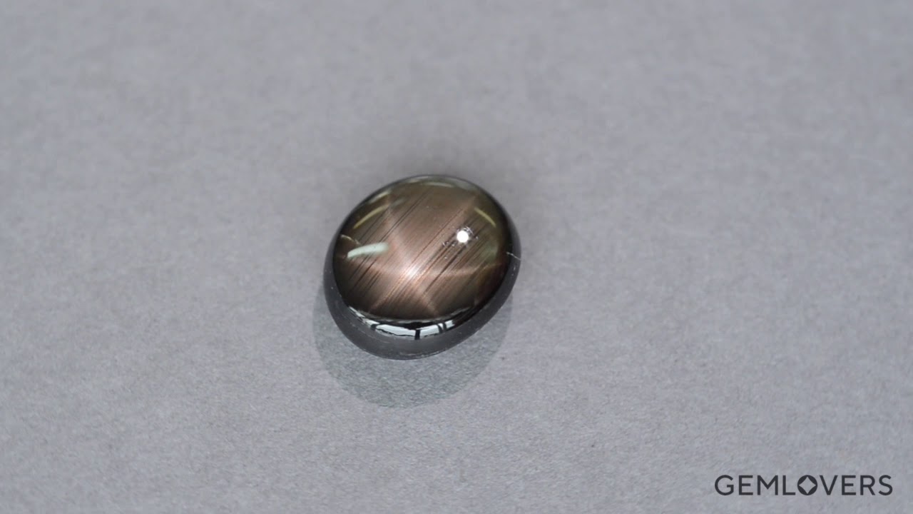 Черный сапфир кабошон овал 12.92 ct