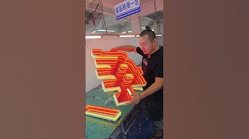 The visuals are top-notch in the signboard luminous words #ledlight #factory #signage #logodesign