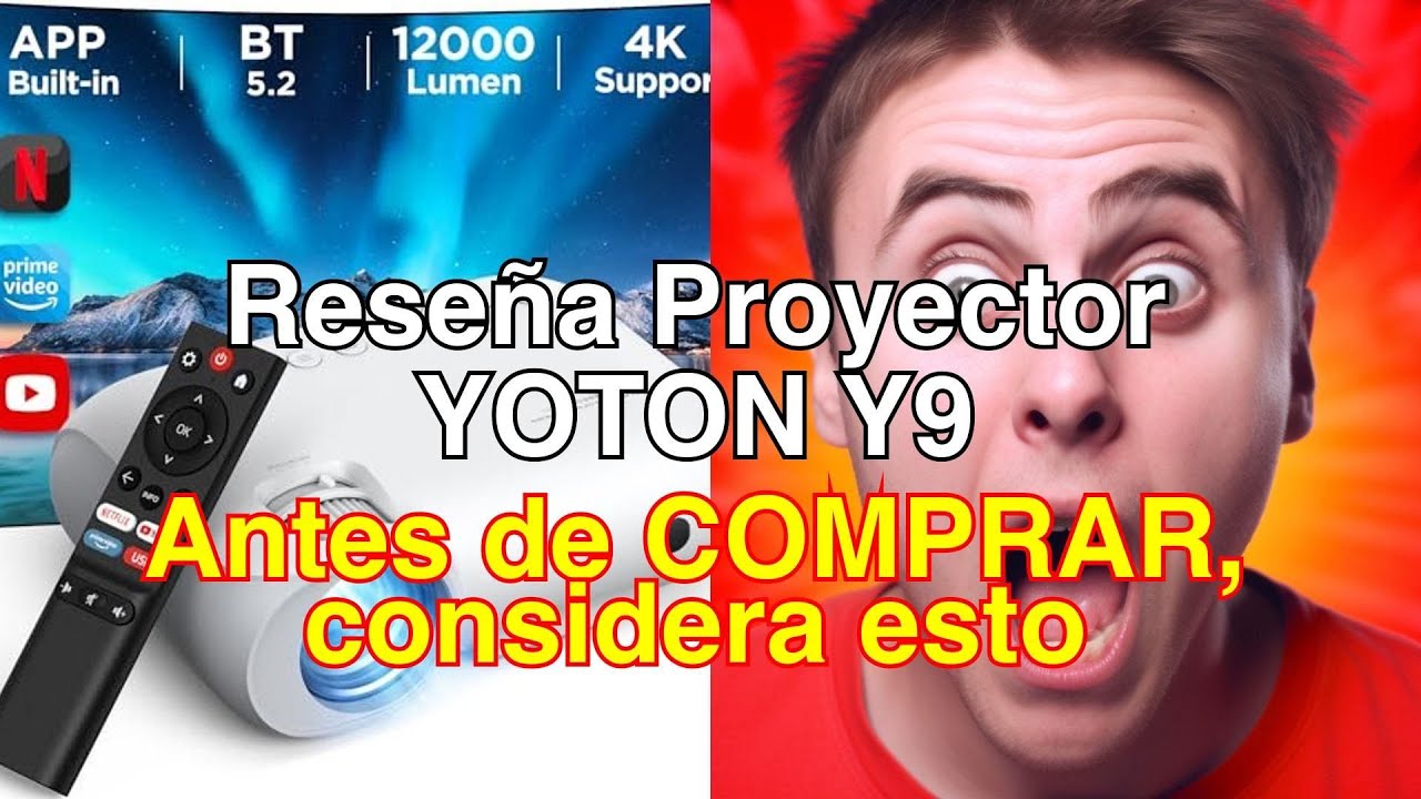 Reseña del proyector 4k yoton: integrado en netflix/prime video/,  wifi, bluetooth