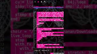 glitches and shit with sonic pi  #coding #bass