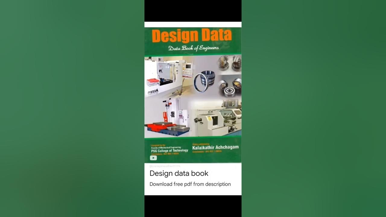 Design data book/gtu/BE/mechanical engineering book YouTube
