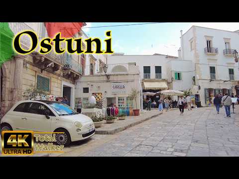 Ostuni Italy Stunning White City Of Puglia | Exploring Ancient Old Town Walking Tour In 4K