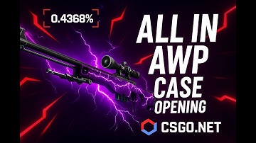 AWP LIGHTNING STRIKE Drop | All In AWP Case Opening | CSGO.NET (0.4368% Chance) Promo Code FOS +30%