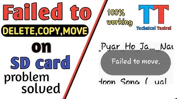 Failed to move file to sd card | Move,Copy,Delete problem solved | Tech Bangia