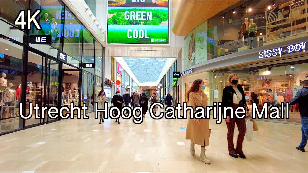 [4K] Utrecht, Netherlands Hoog Catharijne Shopping Mall Virtual Walk , 4K 60 UHD Natural Sounds