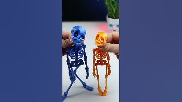 3D Printed Articulated Skeleton with ASMR #Shorts