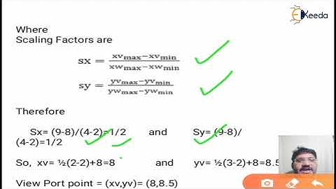 Numerical on Window to View Port Transformation - Viewing ,Projection & Clipping - Computer Graphics
