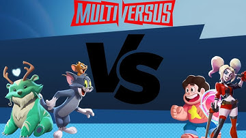 Reindog & Tom & Jerry VS Steven & Harley Quinn - Multiversus Gameplay