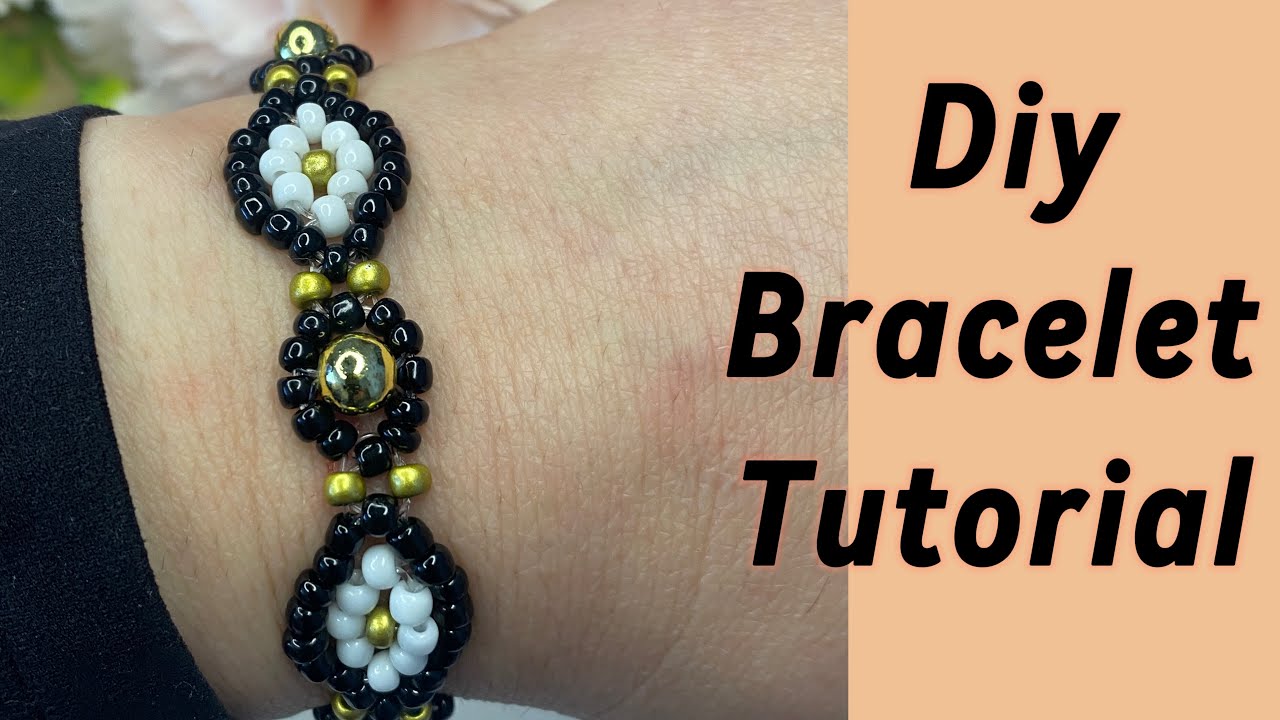 How to make bracelet with beads | Easy beaded bracelet tutorial | Diy ...