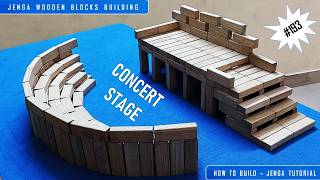 Learn "How to Build a Jenga Concert Stage with Multi-Level Seating" (Jenga Tutorial #193) #jenga
