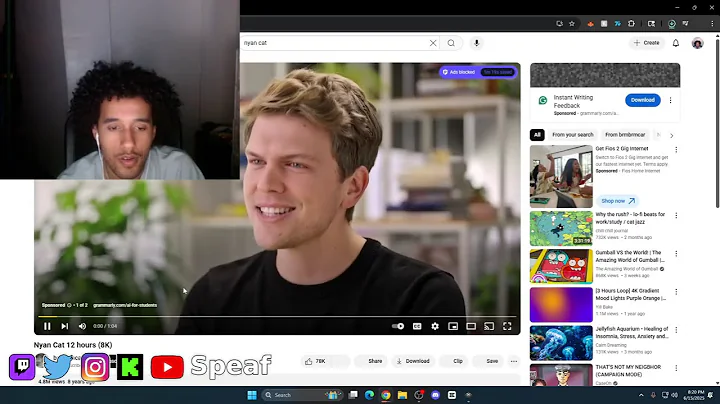 Reacting to Nyan Cat 12 hours (8K)