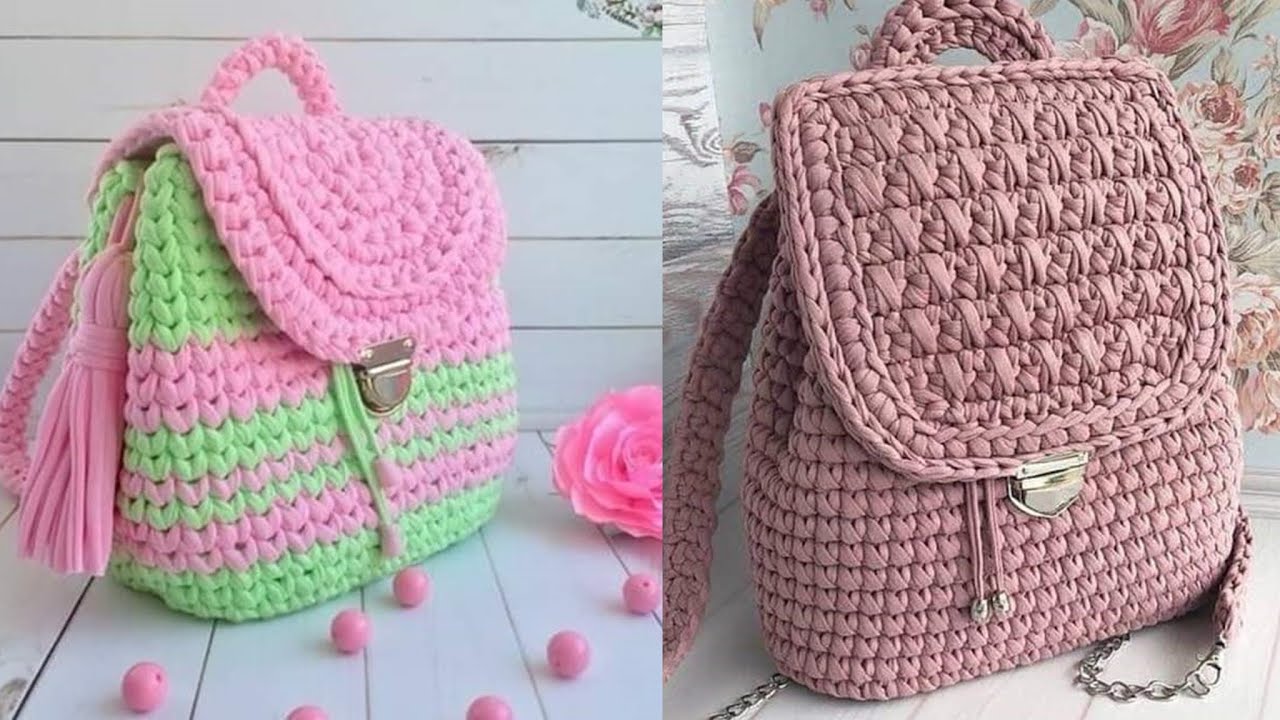 Imposible Ceder Dialecto Tejidos en Crochet / Mochilas / Cartucheras - YouTube