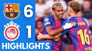 Barcelona vs Olympiacos (6-1) Highlights | UEFA Champions League 25/26