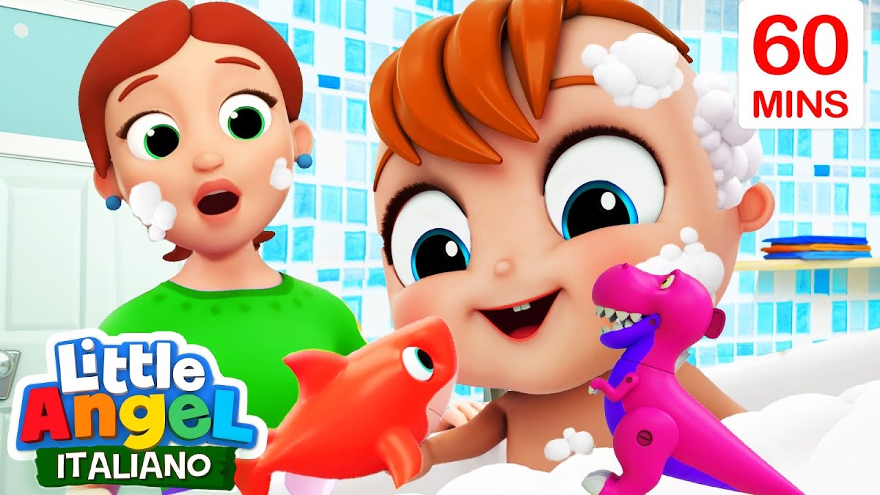La routine serale di Gianni!🛁👶🏻Cartoni Animati con Gianni Piccino - Little Angel Italiano