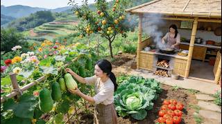 Peaceful Country Life: Gardening, Harvesting Gourds and Cooking Traditional Dishes