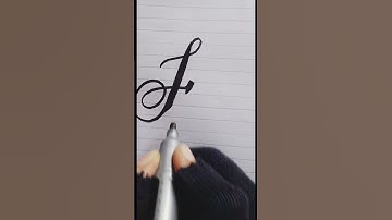 stylish F||cursive writting||english calligraphy||how to write F with cut marker