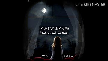 لا يكلف الله نفسا الا وسعها - سورة البقرة - اجمل ايات الله 🥺❣