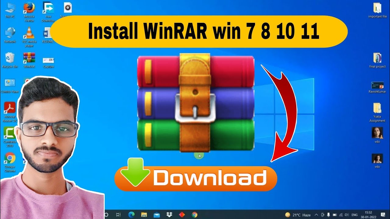 How to Install WinRAR  on windows 10  latest version 2022 HINDI