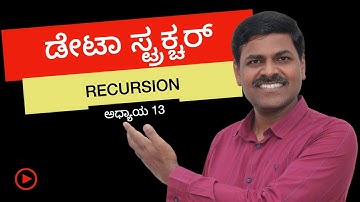 Recursion | Data Structure in Kannada | Muralidhara B L | Kannadadalli Computer Kalike