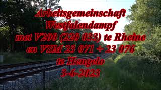 Westfalendampf met V200 en VSM 23-071 + 23-076, 3-6-2023