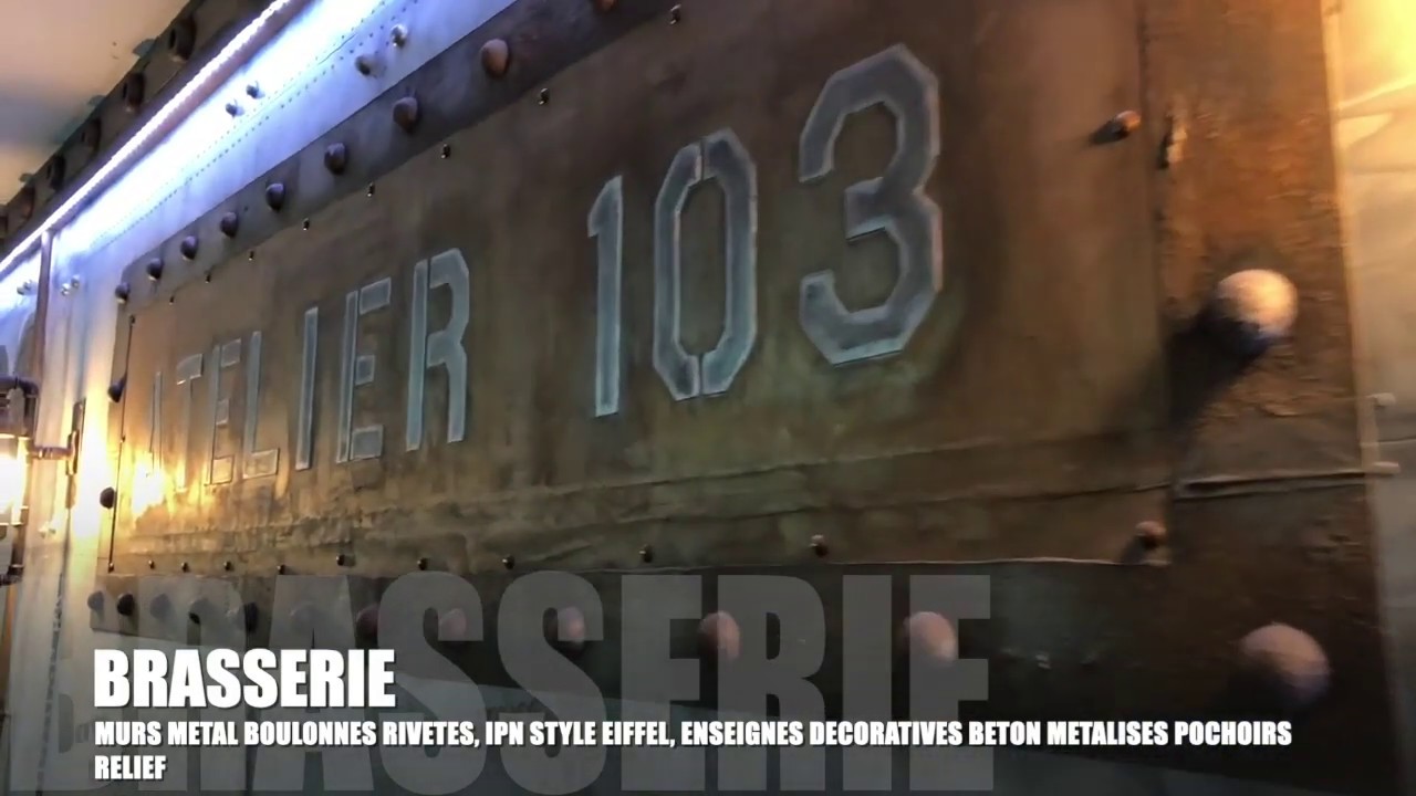 Mur metal style industriel