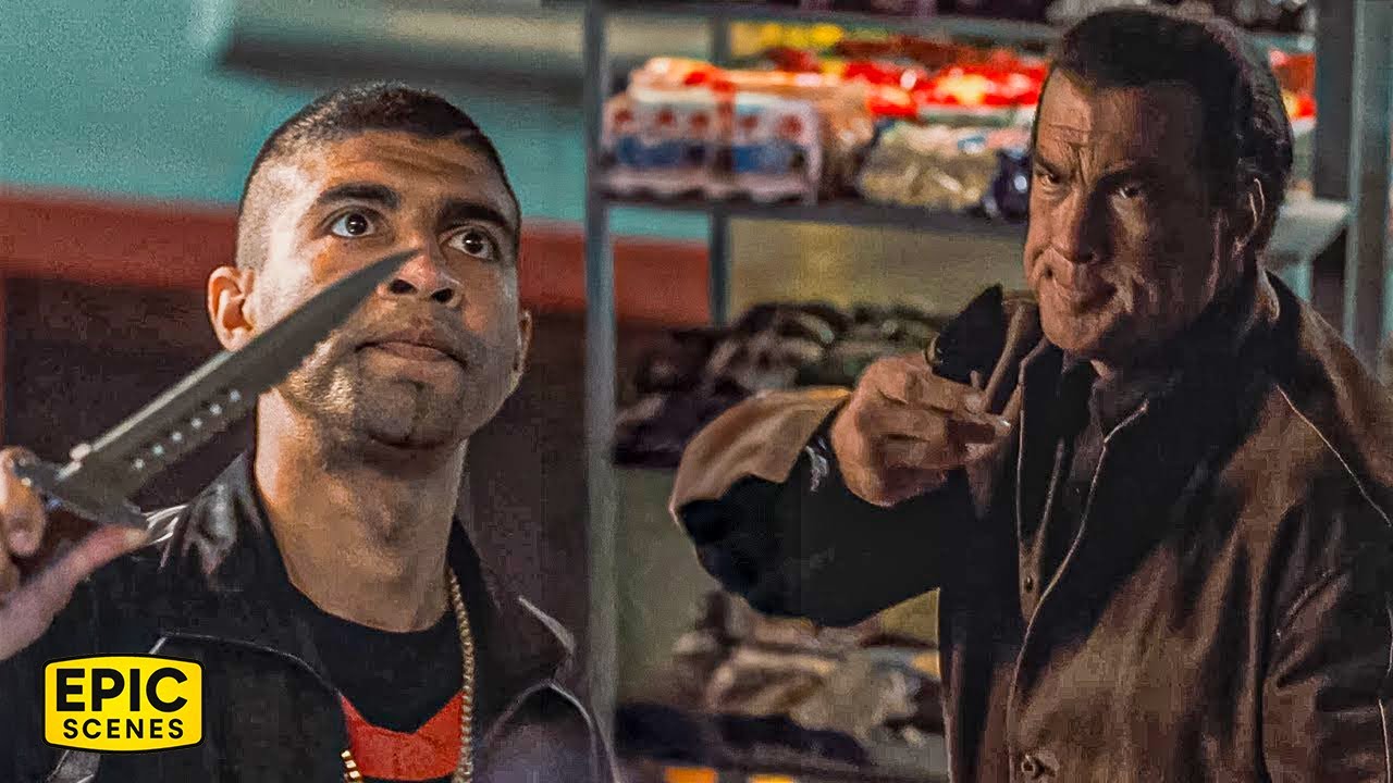 Steven Seagal Enters A Deadly Knife Duel - Flight Of Fury