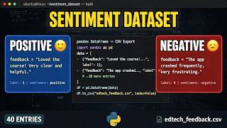 How to Create Sentiment Analysis Dataset in Python | EdTech Feedback | 40 Entries | Pandas Tutorial