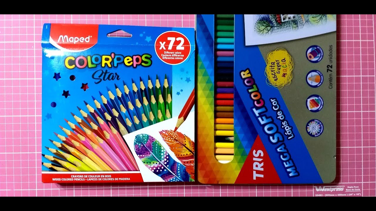 Comparando Maped e Tris 72 Cores