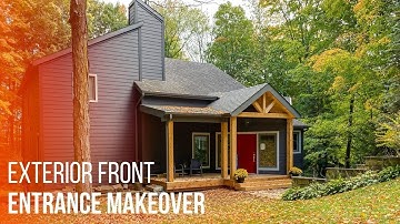 Exterior House Makeover - Douglas Fir Front Entrance