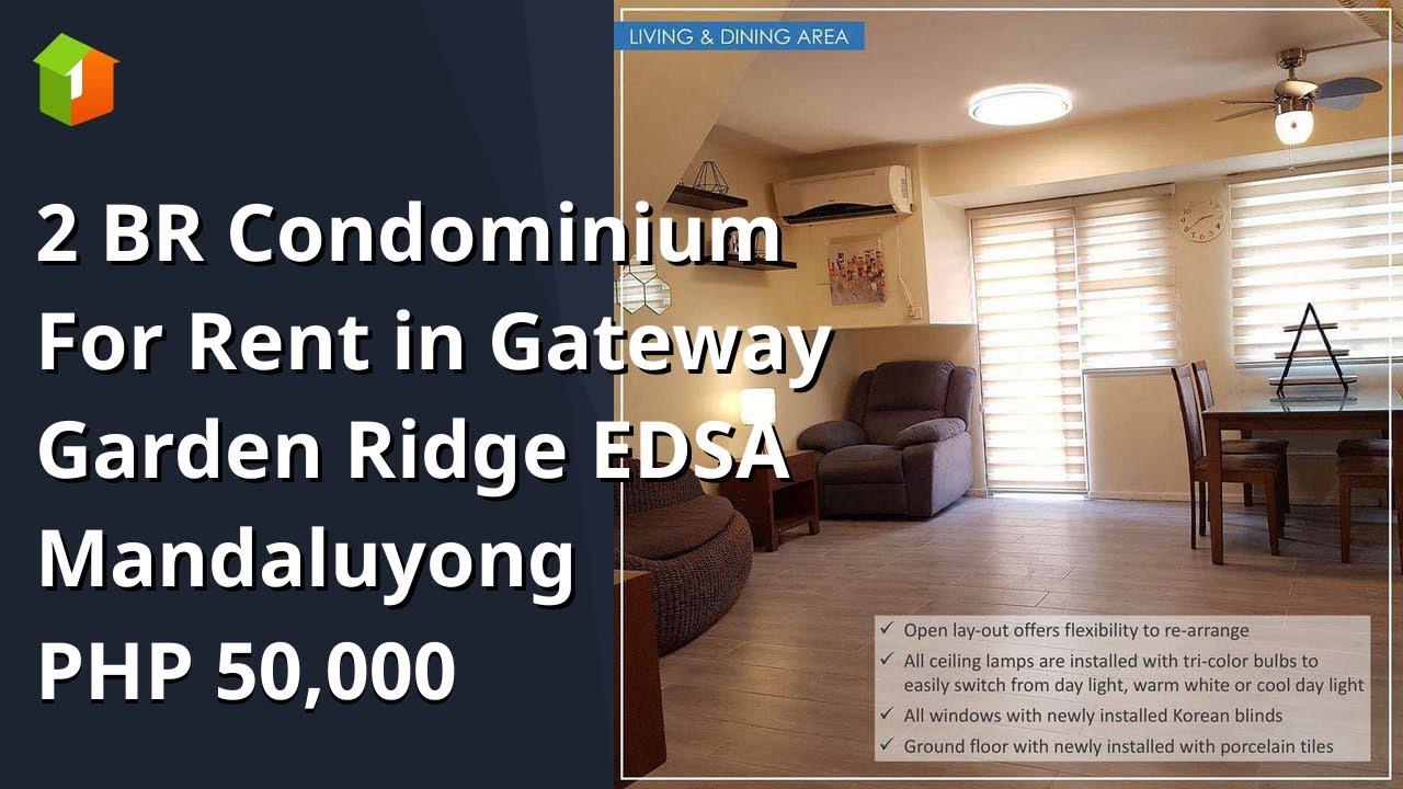 2 BR Condominium For Rent in Gateway Garden Ridge EDSA Mandaluyong ...