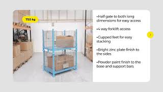 Heavy Duty Stackable Wire Mesh Pallet Cage Stillage