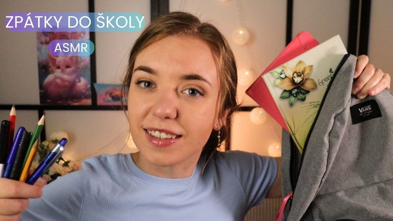 ASMR CZ Příprava na první školní den ✏️ (Psací potřeby, sešity, svačina, uklidnění) 📚