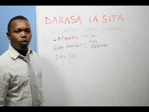 Class 6 - Kiswahili (Misemo Na Semi)