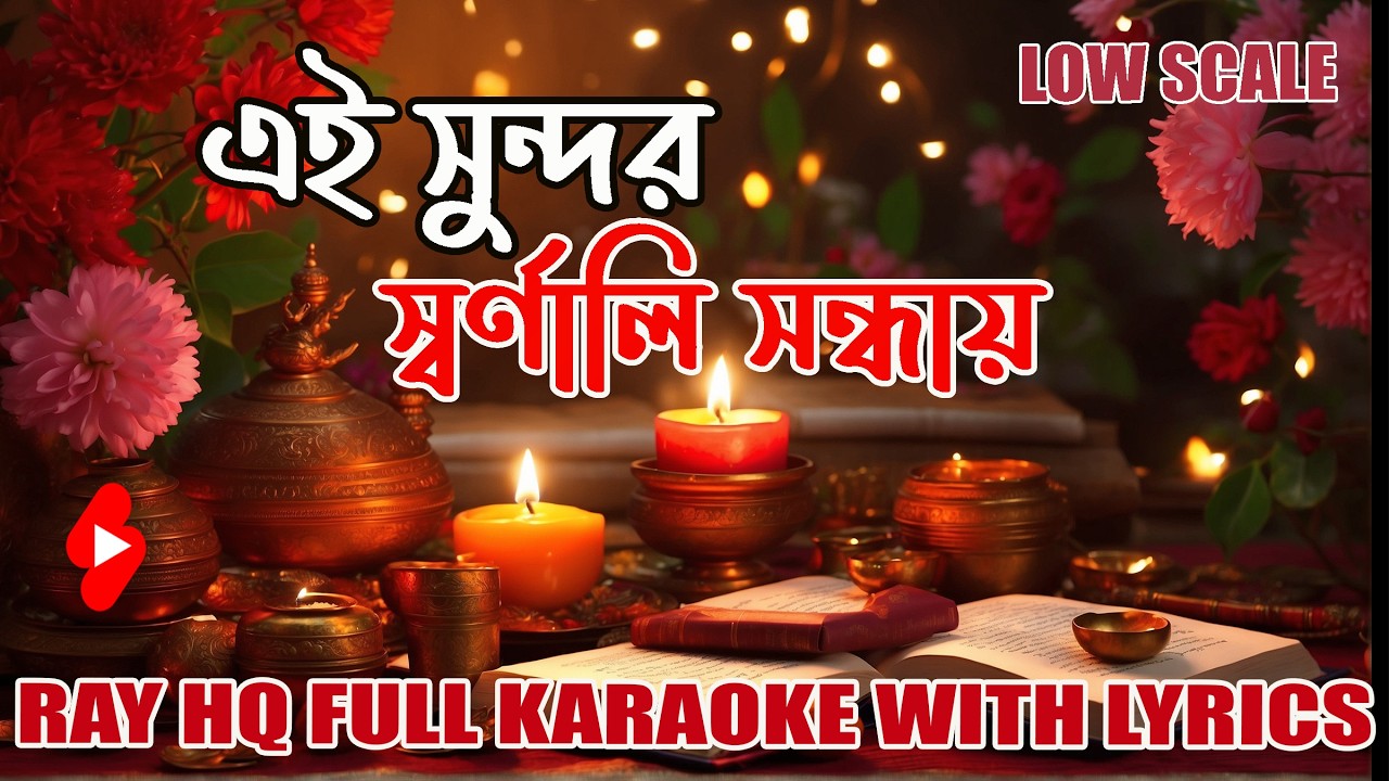 এই সুন্দর স্বর্ণালী সন্ধ্যায়। Ei Sundar Swarnali। Full Karaoke with Lyrics।