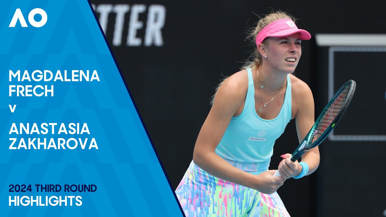 Magdalena Frech v Anastasia Zakharova Highlights | Australian Open 2024 ...