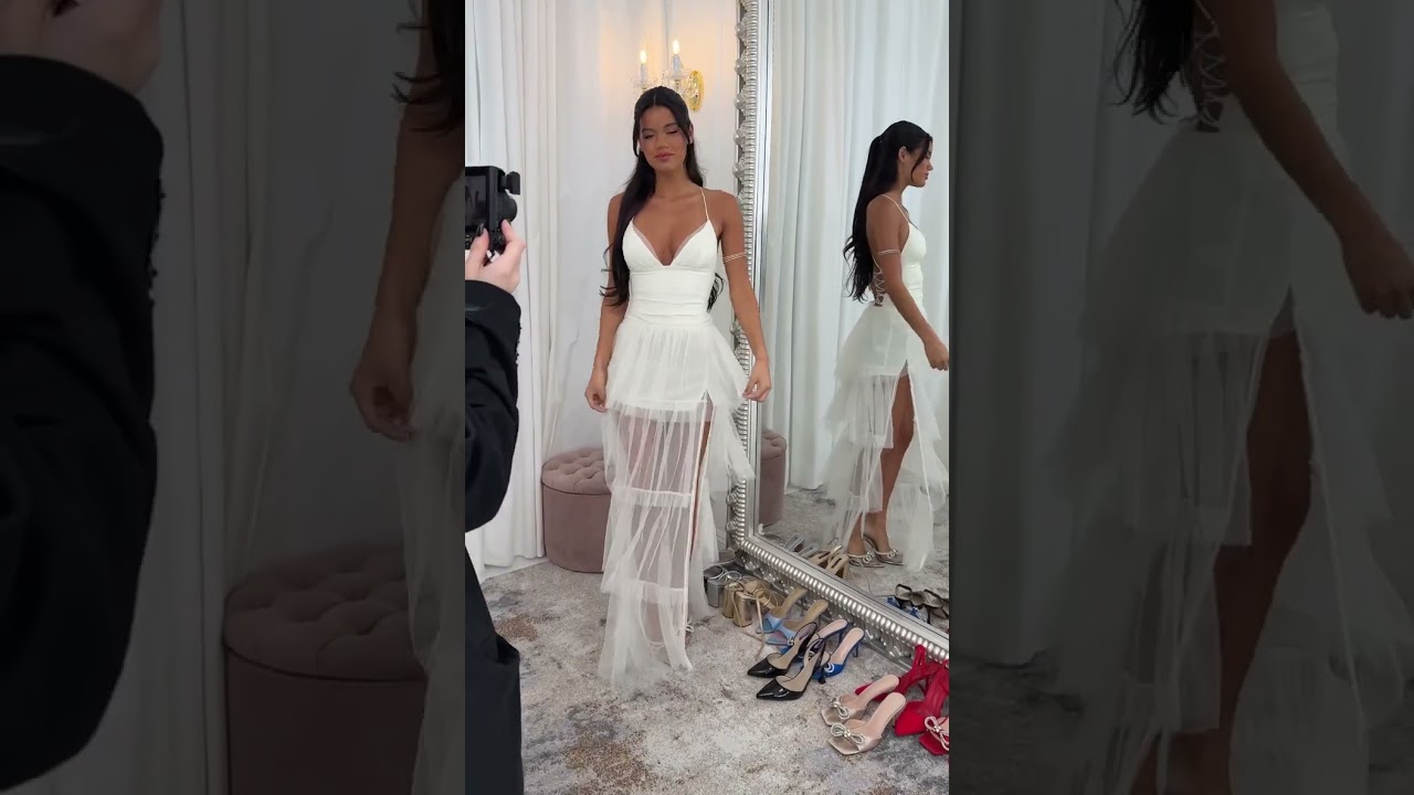 Ruffle Tulle Maxi Dress in Cream: Graceful Elegance for Every Moment ✨🤍