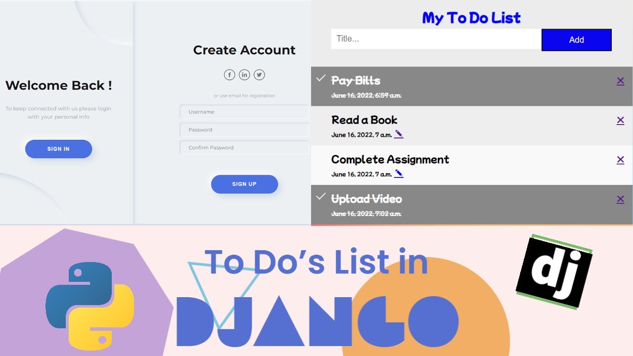 To Do's List App in Django for Multi-User | Django Tutorial for ...