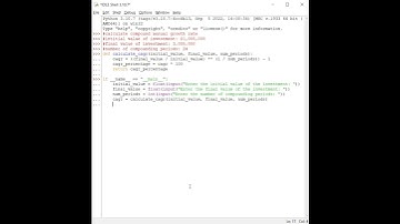 Calculate Compound Annual Growth Rate in Python #coding #corepython #pythontutorial #programming