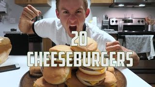 20 McDonald Cheeseburger Challenge | ErikTheElectric (Ft. Nela Zisser)