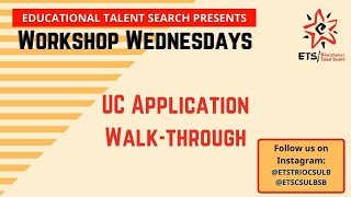 UC Application Walk-through