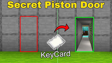 Minecraft Bedrock: KeyCard Piston Door Tutorial