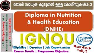 IGNOU|Diploma in Nutrition and Health Education വഴി ആരോഗ്യകരമായ ഭാവി നിർമ്മിക്കൂhelp desk:7012461727