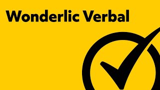 Free Practice Wonderlic Verbal Study Guide