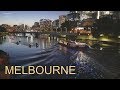 MELBOURNE CITY AT NIGHT WALKING DOWN SOUTHBANK AND THE YARRA RIVER 2019